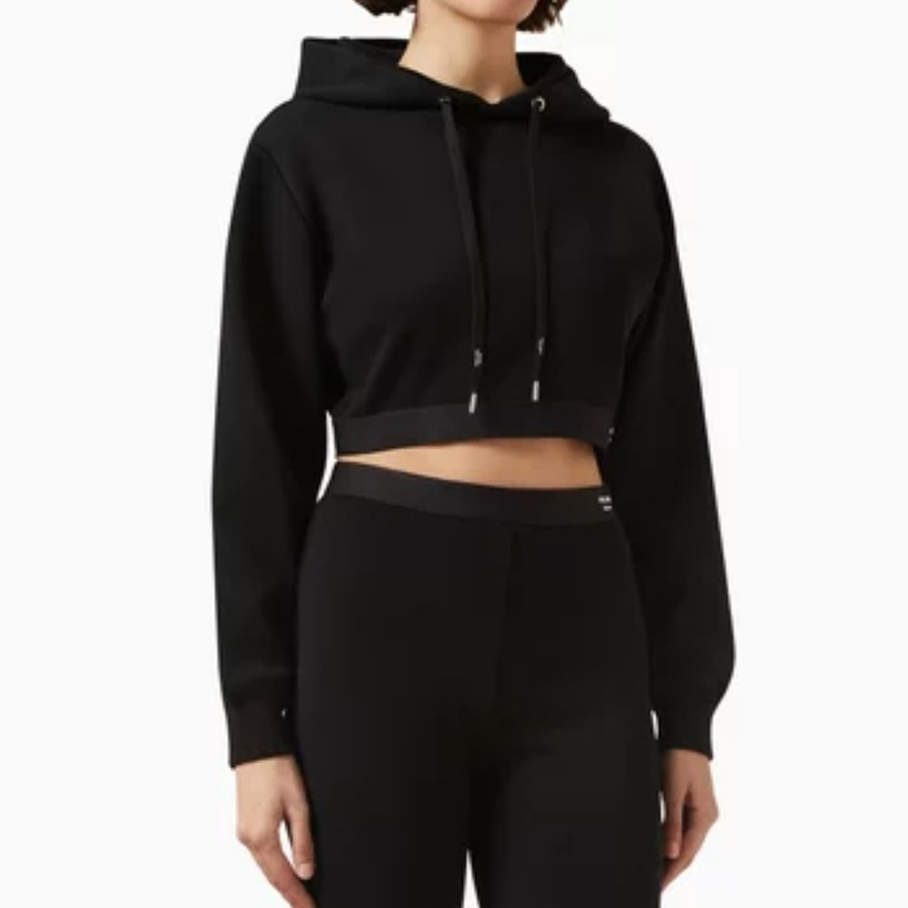 Prada Black Cropped Hoodie